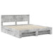 Cadru de pat Gri din beton 200 x 200 cm Lemn compozit - WALTI WALTI