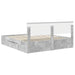 Cadru de pat Gri din beton 200 x 200 cm Lemn compozit - WALTI WALTI