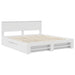 Cadru de pat cu headboard Alb 180 x 200 cm Lemn compozit - WALTI WALTI