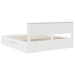Cadru de pat cu headboard Alb 180 x 200 cm Lemn compozit - WALTI WALTI