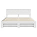 Cadru de pat cu headboard Alb 180 x 200 cm Lemn compozit - WALTI WALTI