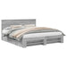 Cadru de pat cu headboard Gri Sonoma 180 x 200 cm Lemn compozit - WALTI WALTI
