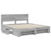 Cadru de pat cu headboard Gri Sonoma 180 x 200 cm Lemn compozit - WALTI WALTI