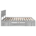 Cadru de pat cu headboard Gri Sonoma 180 x 200 cm Lemn compozit - WALTI WALTI