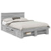 Cadru de pat cu headboard Gri Sonoma 160 x 200 cm Lemn compozit - WALTI WALTI