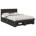 Cadru de pat cu headboard Negru 150 x 200 cm Lemn compozit - WALTI WALTI