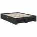 Cadru de pat cu headboard Negru 150 x 200 cm Lemn compozit - WALTI WALTI