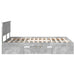 Cadru de pat Gri din beton 150 x 200 cm Lemn compozit - WALTI WALTI