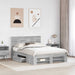 Cadru de pat cu headboard Gri Sonoma 150 x 200 cm Lemn compozit - WALTI WALTI