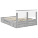 Cadru de pat cu headboard Gri Sonoma 150 x 200 cm Lemn compozit - WALTI WALTI