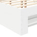 Cadru de pat cu headboard Alb 140 x 200 cm Lemn compozit - WALTI WALTI