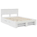 Cadru de pat cu headboard Alb 140 x 200 cm Lemn compozit - WALTI WALTI