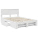Cadru de pat cu headboard Alb 140 x 200 cm Lemn compozit - WALTI WALTI
