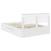 Cadru de pat cu headboard Alb 140 x 200 cm Lemn compozit - WALTI WALTI
