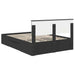 Cadru de pat cu headboard Negru 140 x 200 cm Lemn compozit - WALTI WALTI