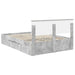 Cadru de pat Gri din beton 140 x 200 cm Lemn compozit - WALTI WALTI