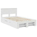 Cadru de pat cu headboard Alb 137 x 203 cm Lemn compozit - WALTI WALTI