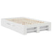 Cadru de pat cu headboard Alb 137 x 203 cm Lemn compozit - WALTI WALTI