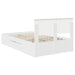 Cadru de pat cu headboard Alb 137 x 203 cm Lemn compozit - WALTI WALTI