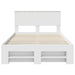 Cadru de pat cu headboard Alb 137 x 203 cm Lemn compozit - WALTI WALTI