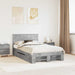 Cadru de pat Gri din beton 137 x 203 cm Lemn compozit - WALTI WALTI