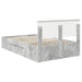 Cadru de pat Gri din beton 137 x 203 cm Lemn compozit - WALTI WALTI