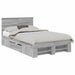 Cadru de pat cu headboard Gri Sonoma 137 x 203 cm Lemn compozit - WALTI WALTI