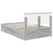 Cadru de pat cu headboard Gri Sonoma 137 x 203 cm Lemn compozit - WALTI WALTI