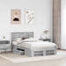 Cadru de pat cu headboard Gri Sonoma 120 x 200 cm Lemn compozit - WALTI WALTI