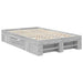 Cadru de pat cu headboard Gri Sonoma 120 x 200 cm Lemn compozit - WALTI WALTI