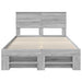 Cadru de pat cu headboard Gri Sonoma 120 x 200 cm Lemn compozit - WALTI WALTI