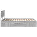 Cadru de pat cu headboard Gri Sonoma 120 x 200 cm Lemn compozit - WALTI WALTI