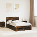 Cadru de pat Stejar fumuriu 120 x 200 cm Lemn compozit - WALTI WALTI