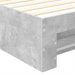 Cadru de pat Gri din beton 100 x 200 m Lemn compozit - WALTI WALTI
