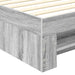 Cadru de pat cu headboard Gri Sonoma 100 x 200 m Lemn compozit - WALTI WALTI