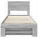 Cadru de pat cu headboard Gri Sonoma 100 x 200 m Lemn compozit - WALTI WALTI