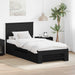 Cadru de pat cu headboard Negru 90 x 200 cm Lemn compozit - WALTI WALTI