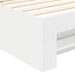 Cadru de pat cu headboard Alb 80 x 200 cm Lemn compozit - WALTI WALTI