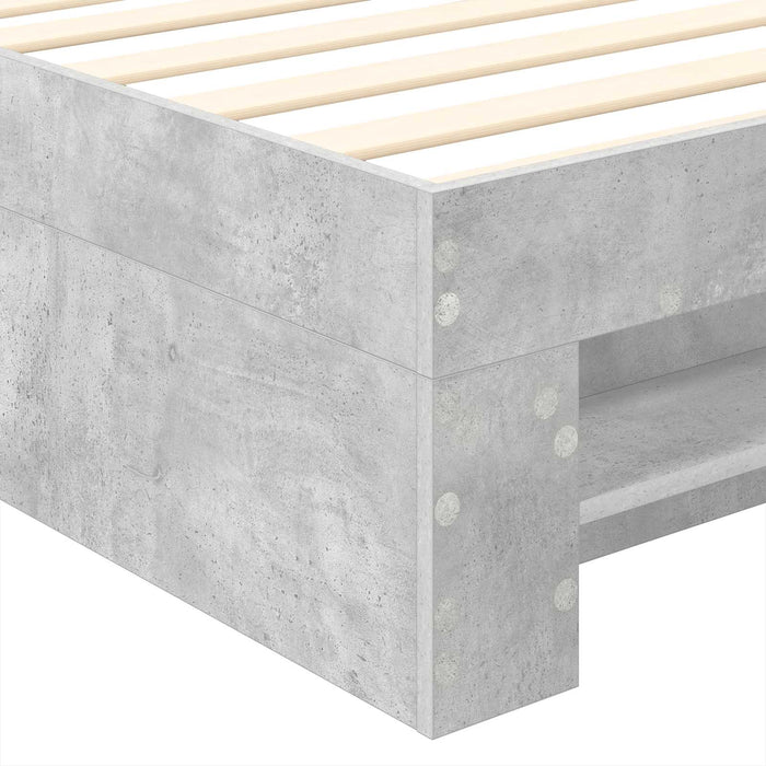 Cadru de pat Gri din beton 80 x 200 cm Lemn compozit - WALTI WALTI