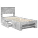 Cadru de pat Gri din beton 80 x 200 cm Lemn compozit - WALTI WALTI