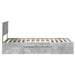 Cadru de pat Gri din beton 80 x 200 cm Lemn compozit - WALTI WALTI
