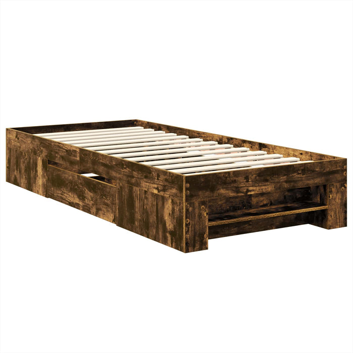 Cadru de pat Stejar fumuriu 80 x 200 cm Lemn compozit - WALTI WALTI