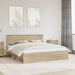 Cadru de pat Stejar Sonoma 200 x 200 cm Lemn compozit - WALTI WALTI