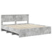 Cadru de pat Gri din beton 200 x 200 cm Lemn compozit - WALTI WALTI