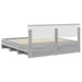 Cadru de pat cu headboard Gri Sonoma 200 x 200 cm Lemn compozit - WALTI WALTI