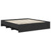 Cadru de pat cu headboard Negru 180 x 200 cm Lemn compozit - WALTI WALTI