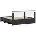 Cadru de pat cu headboard Negru 180 x 200 cm Lemn compozit - WALTI WALTI