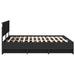 Cadru de pat cu headboard Negru 180 x 200 cm Lemn compozit - WALTI WALTI