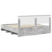 Cadru de pat Gri din beton 180 x 200 cm Lemn compozit - WALTI WALTI
