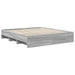 Cadru de pat cu headboard Gri Sonoma 180 x 200 cm Lemn compozit - WALTI WALTI